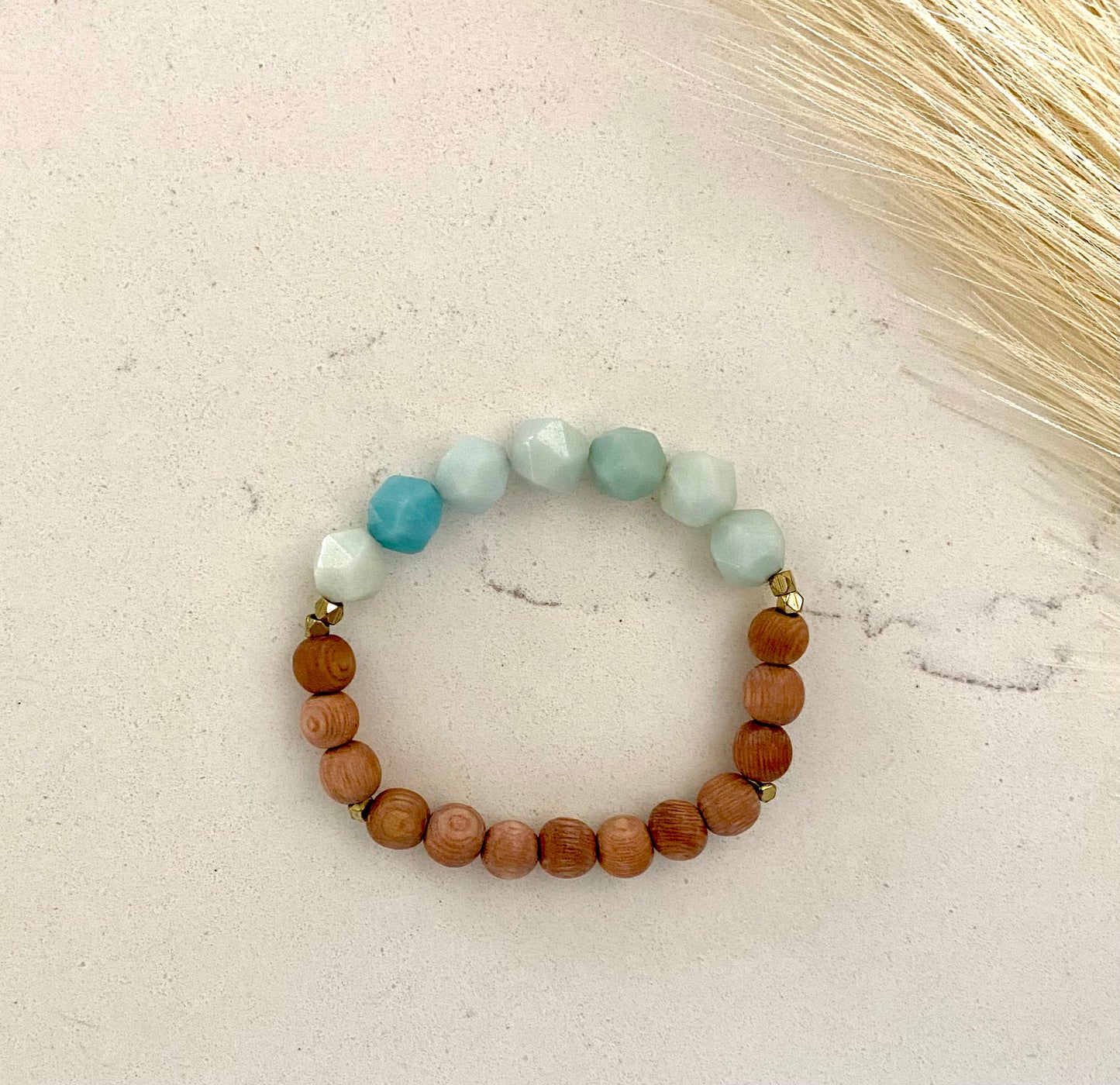 Amazonite with Rosewood Bracelet