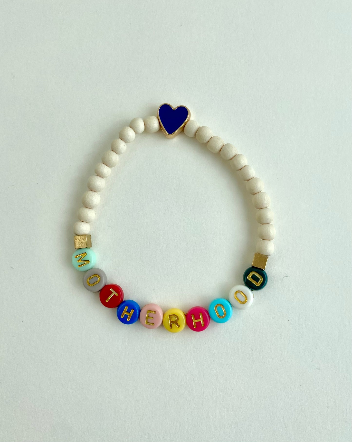 Mantra Sayings With Heart Enamel Bead