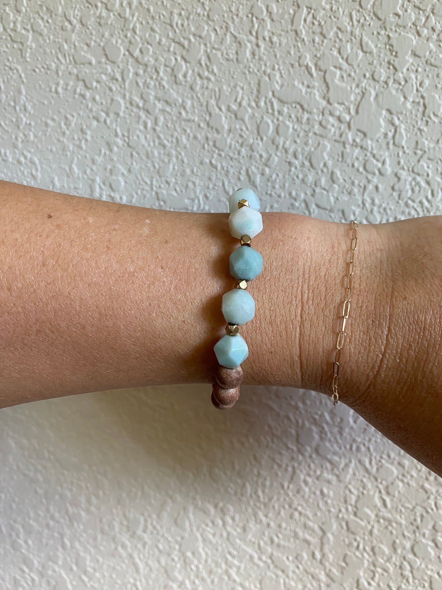 Amazonite with Rosewood Bracelet