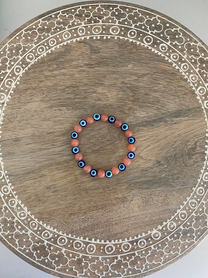 Evil Eye Glass Bracelet