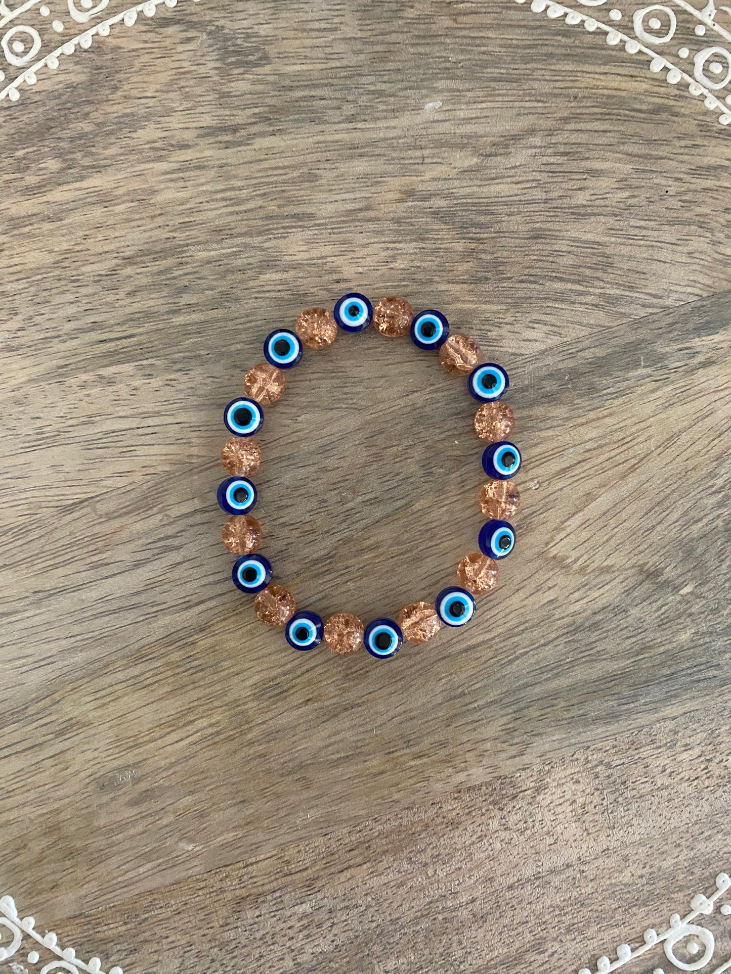 Evil Eye Glass Bracelet