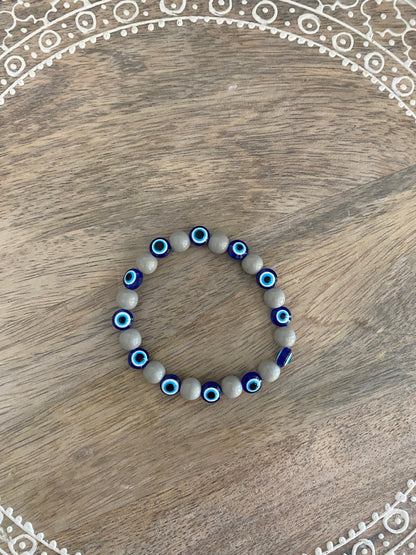 Evil Eye Glass Bracelet