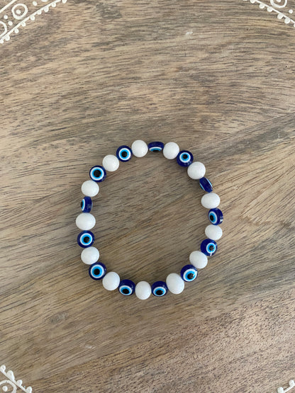 Evil Eye Glass Bracelet