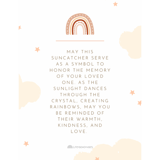 Suncatcher • Memorial Card